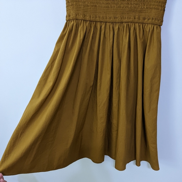 J. Crew Ochre Smocked Midi Skirt - Picture 4 of 12